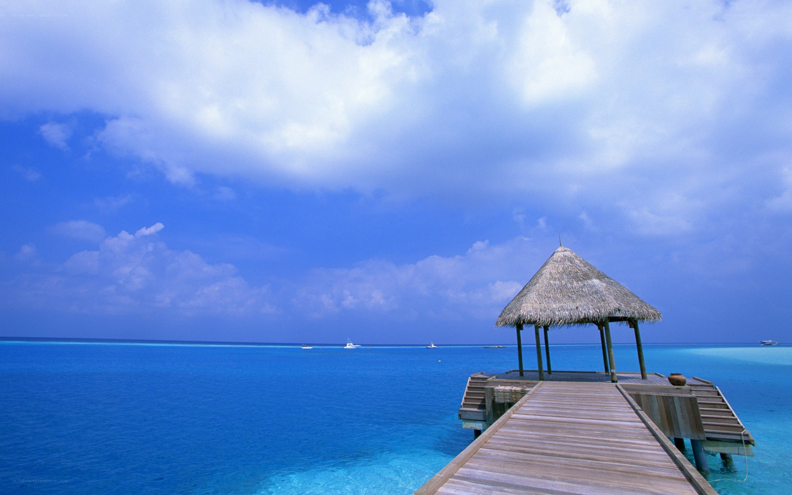 Pier with Thatched Hut