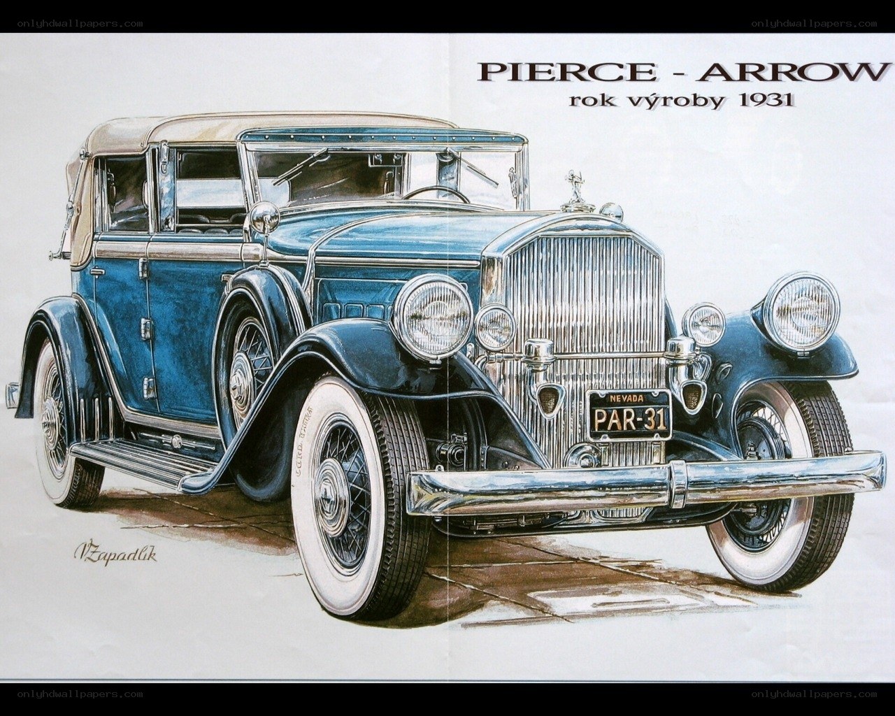 Pierce-Arrow 1931 Car Illustration