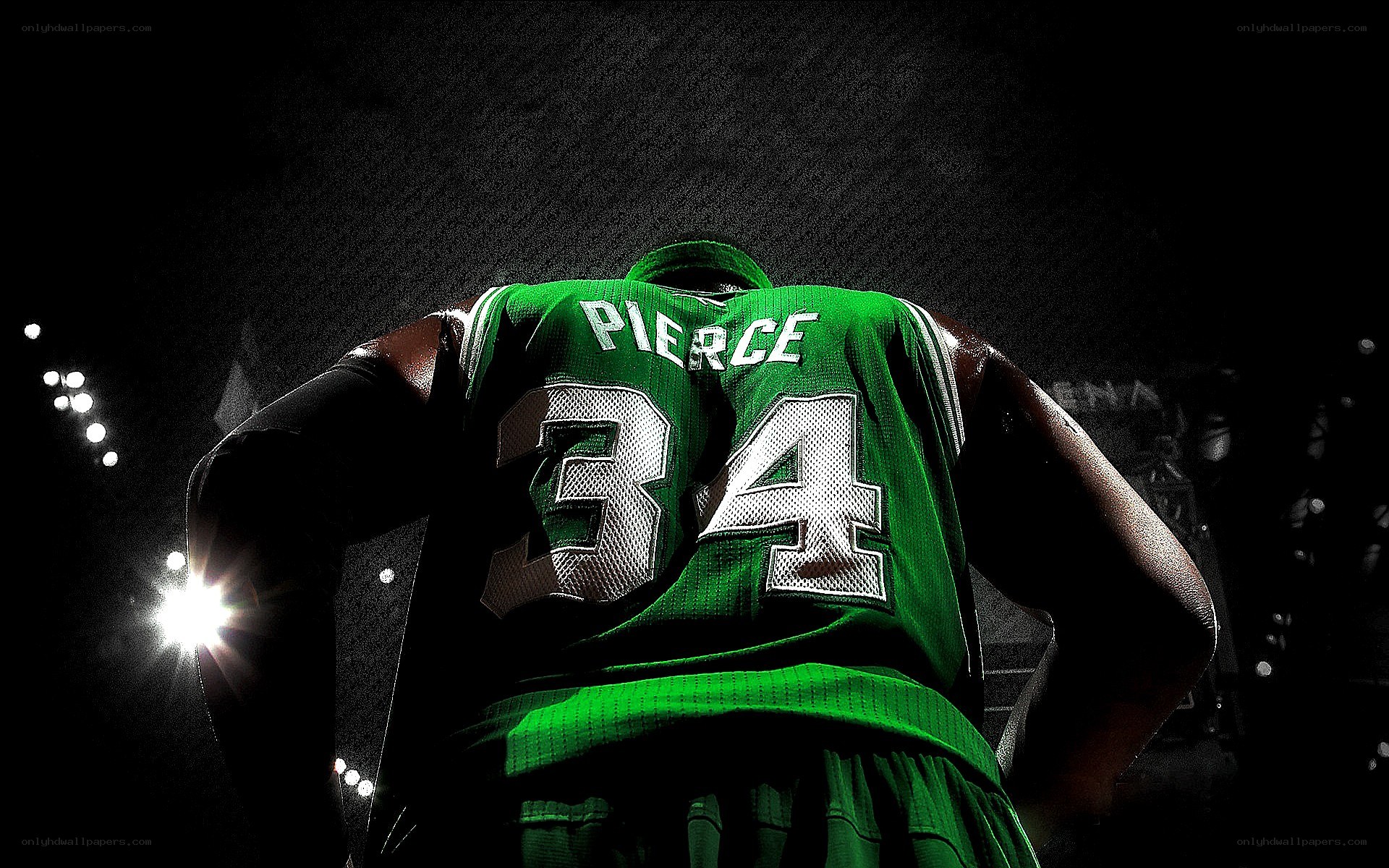 Pierce in green jersey