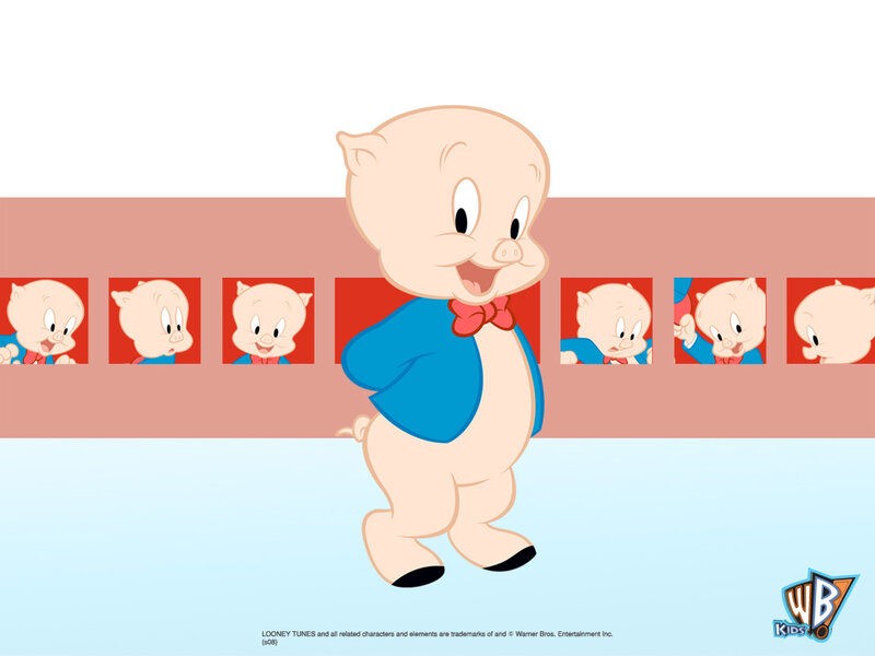 Pig Character in Blue Jacket