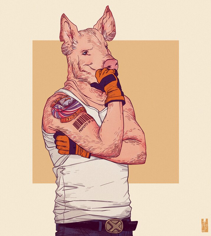 Pig-headed Character