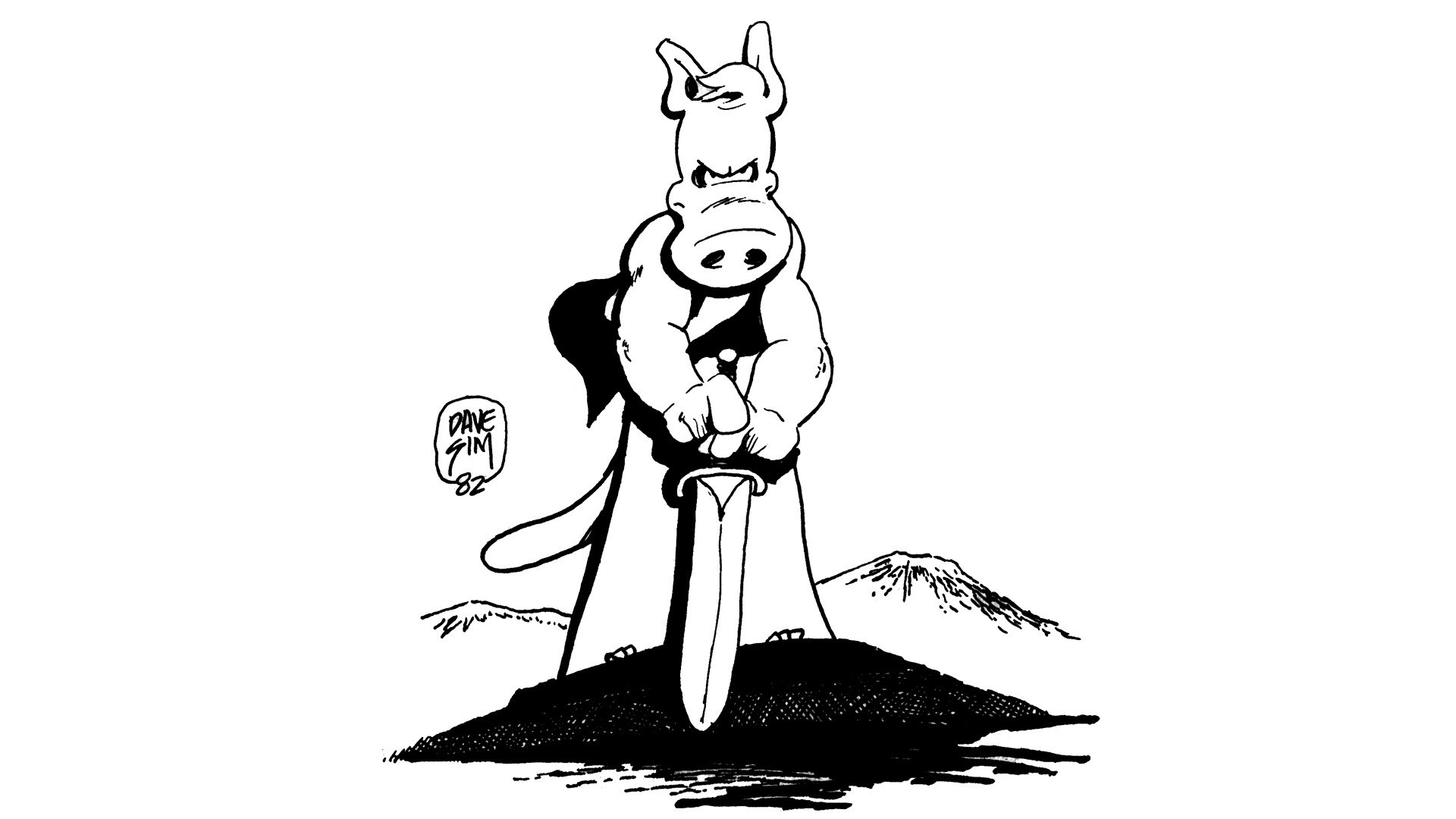Pig knight with sword