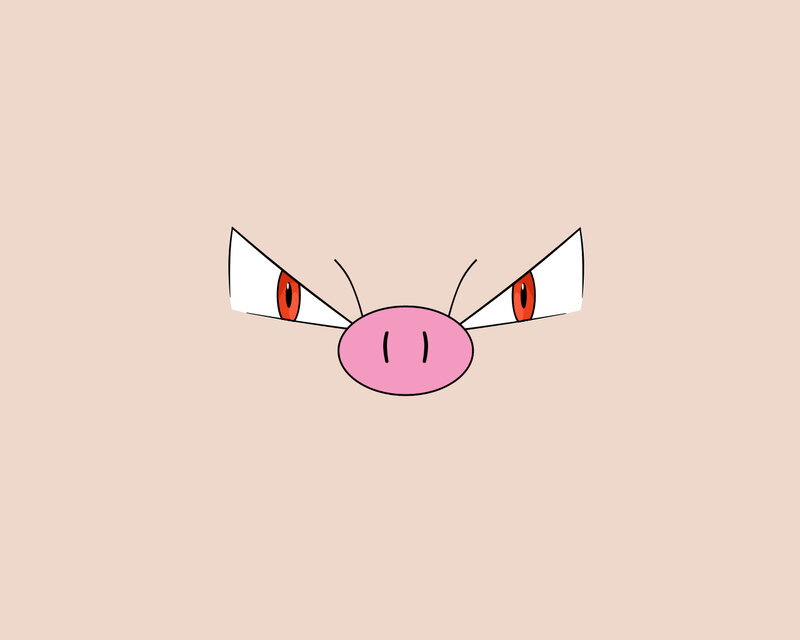 Pig-like Creature Face