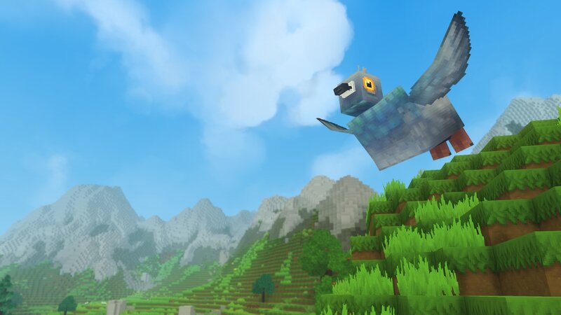 Pigeon Flying over Hills