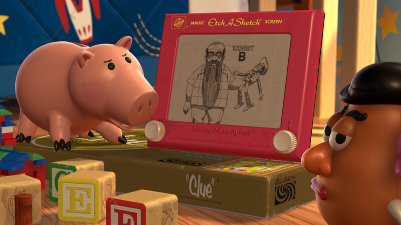 Piggy bank and Etch A Sketch