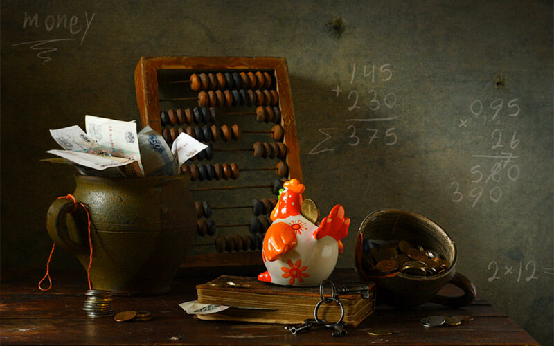 Piggy Bank on Book