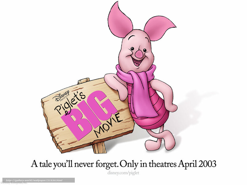 Piglet Holding Sign