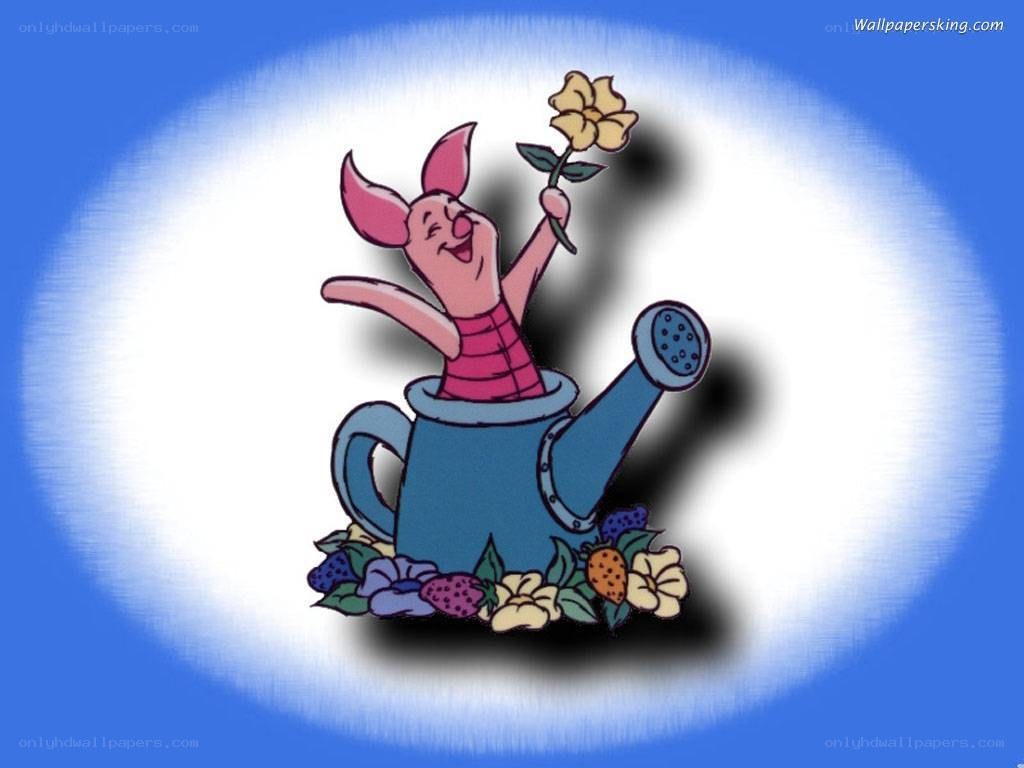Piglet in a watering can