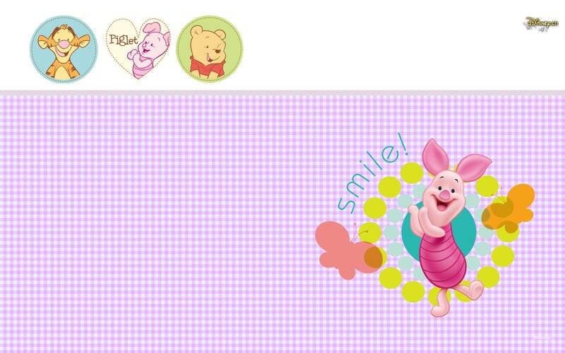 Piglet with Butterflies