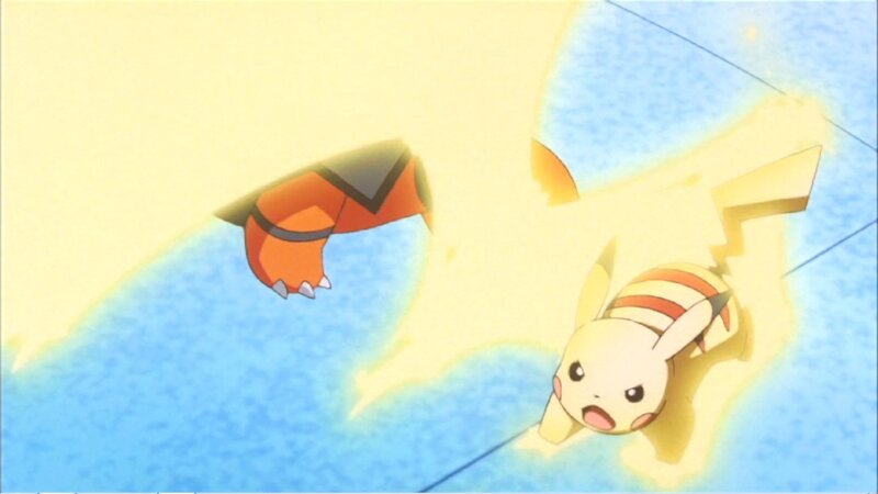 Pikachu and a Pokémon