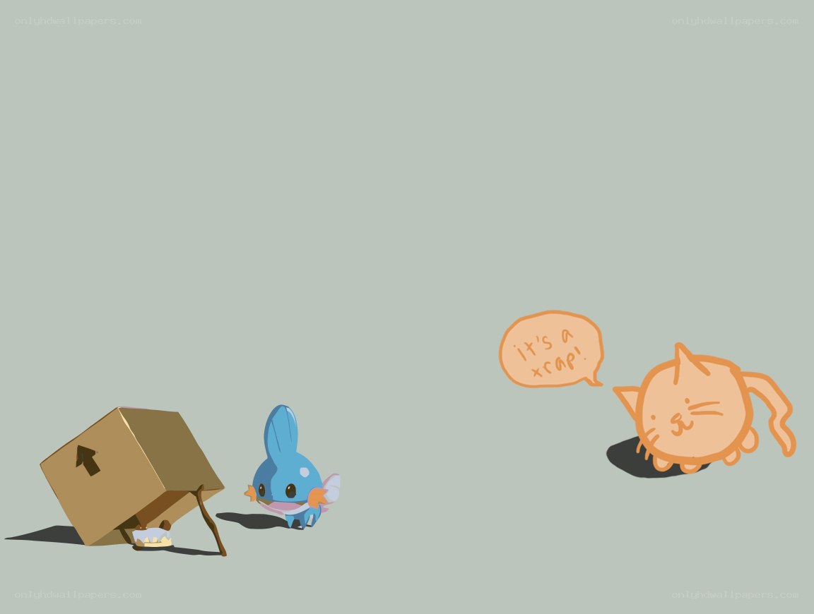 Pikachu and cat in a trap