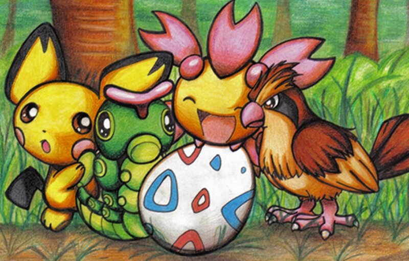 Pikachu and Friends — Yellow, Playful