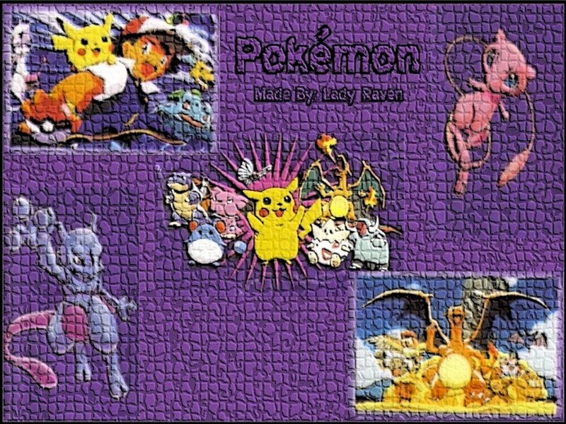 Pikachu and Other Pokemon — Purple