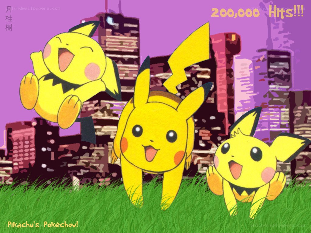 Pikachu and Pichu in the city