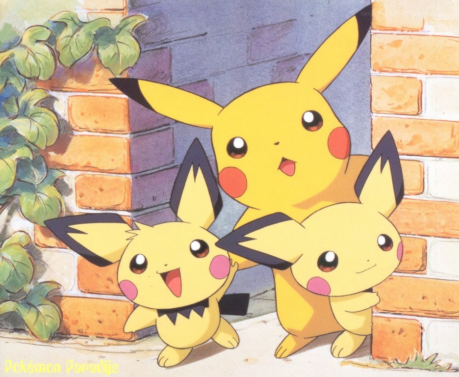 Pikachu and Pichu together