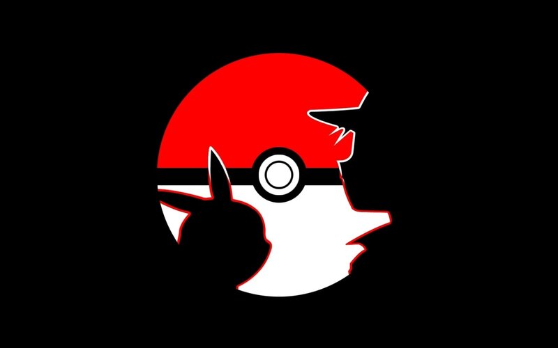 Pikachu and Poké Ball silhouette