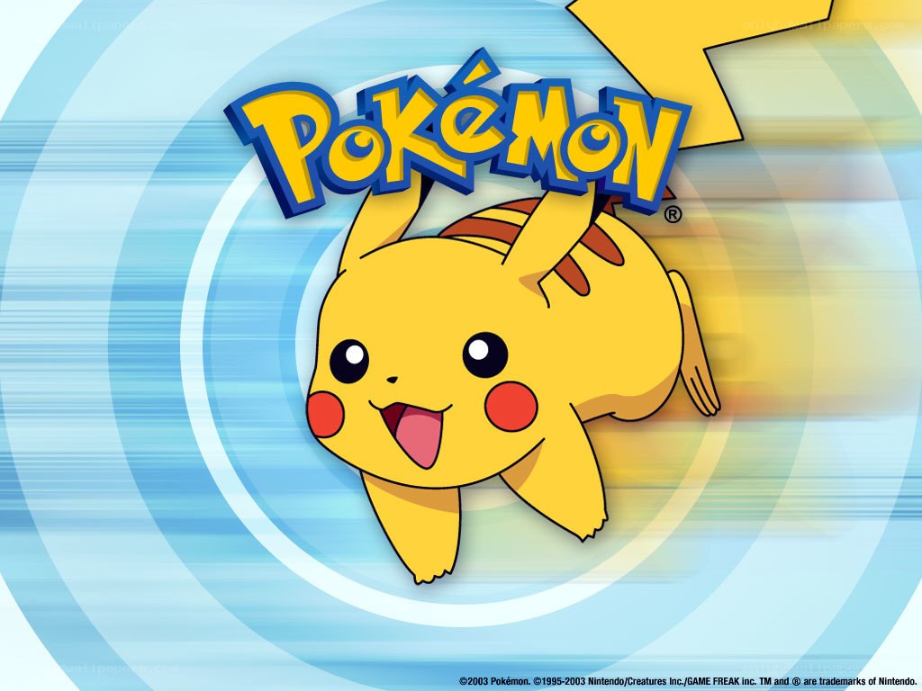 Pikachu and Pokémon logo