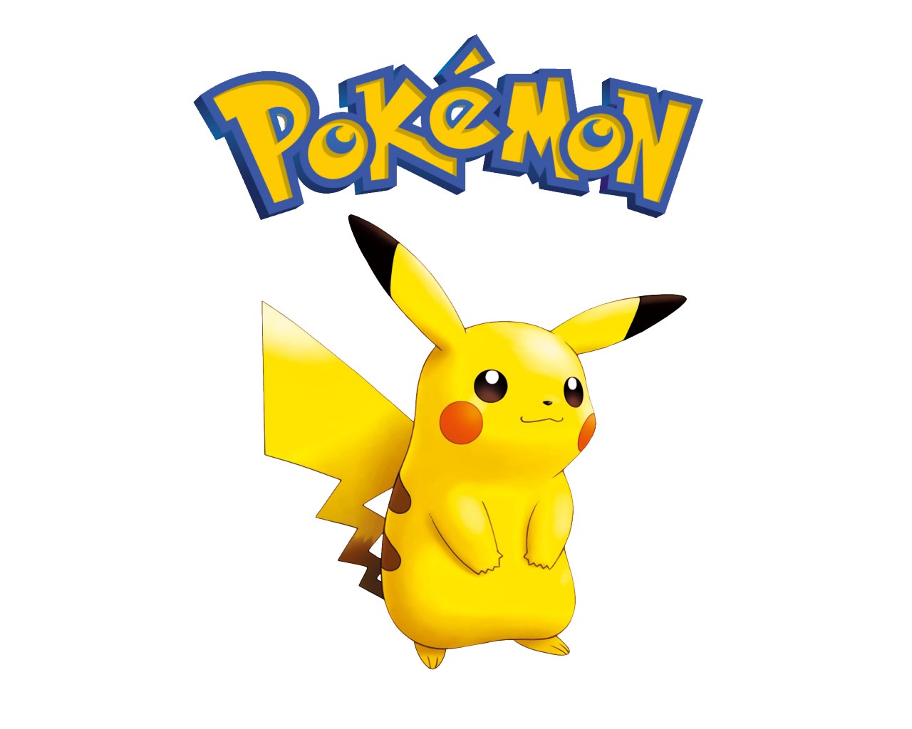 Pikachu and Pokémon logo