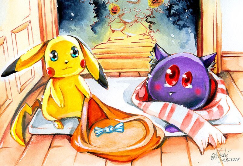 Pikachu and Purin