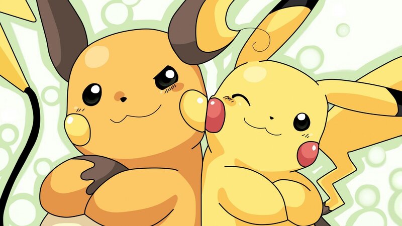 Pikachu and Raichu — Yellow