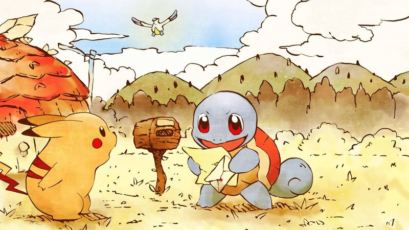 Pikachu and Squirtle — Yellow