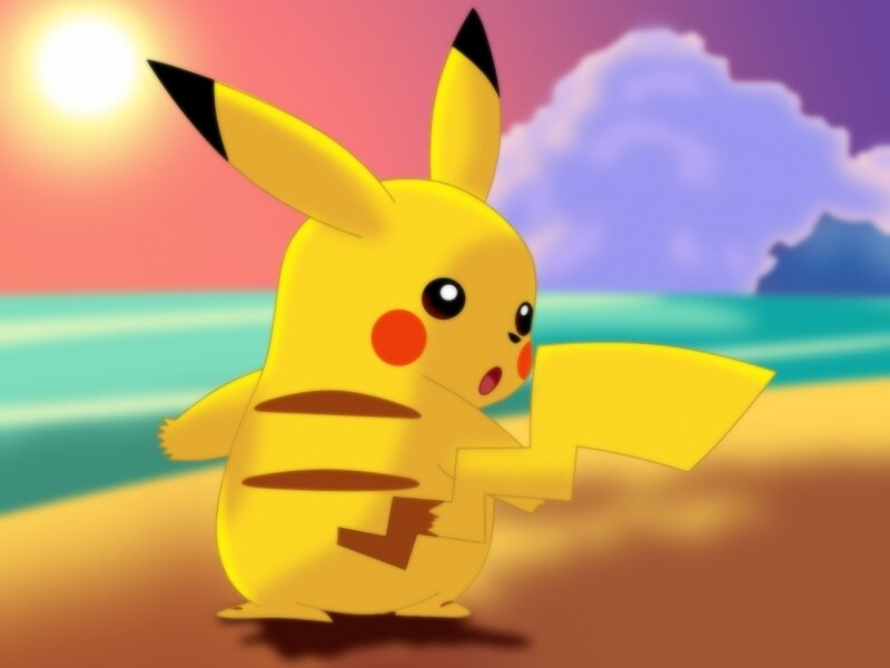 Pikachu at the beach