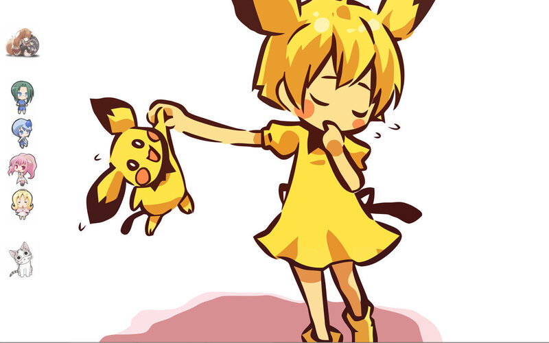 Pikachu being swung by a girl