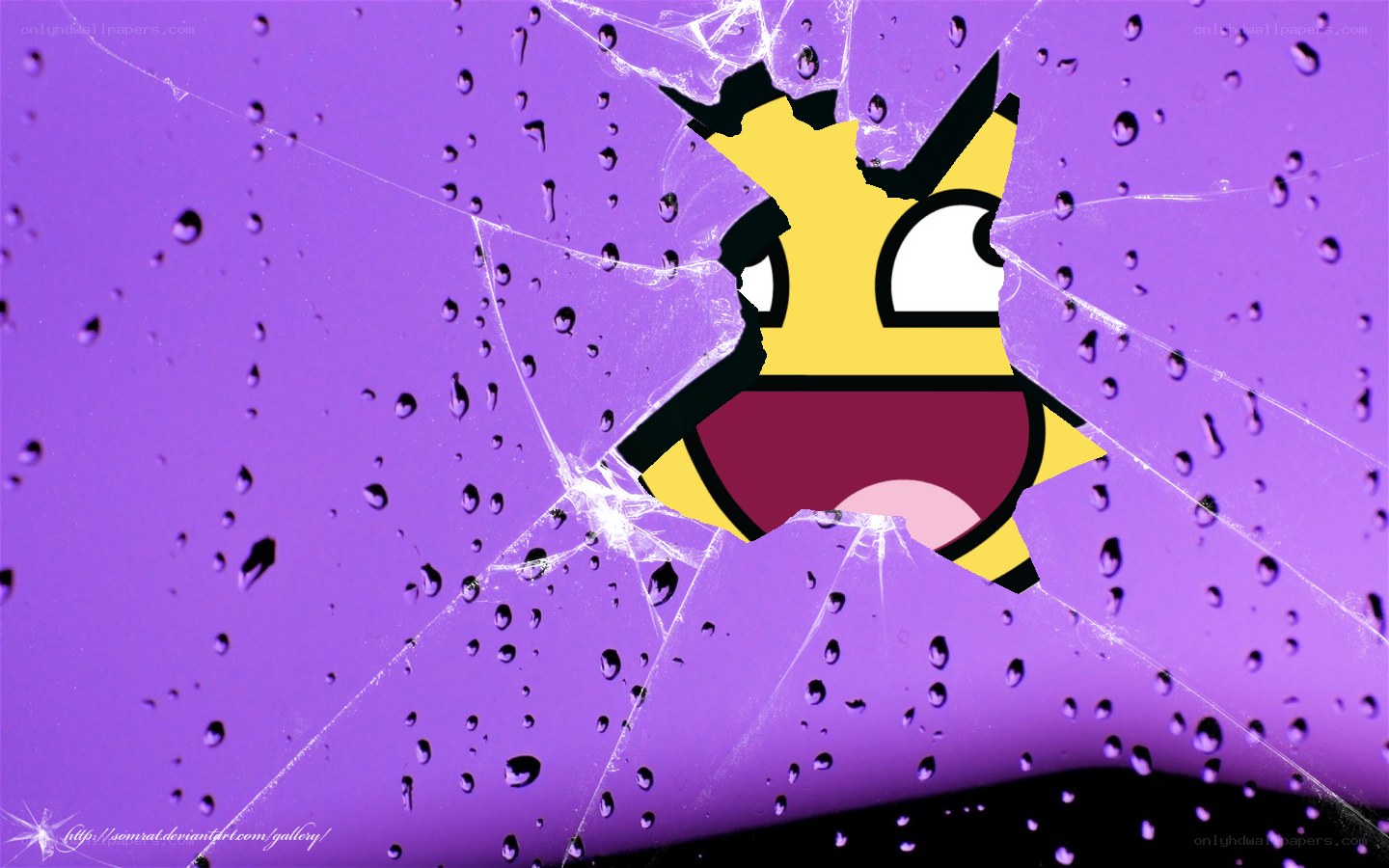 Pikachu breaking glass