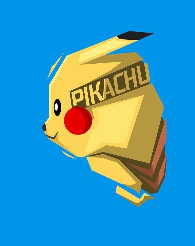 Pikachu Character — Blue