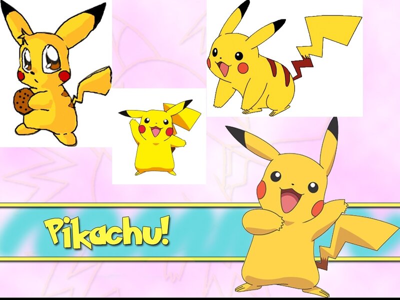 Pikachu character collage