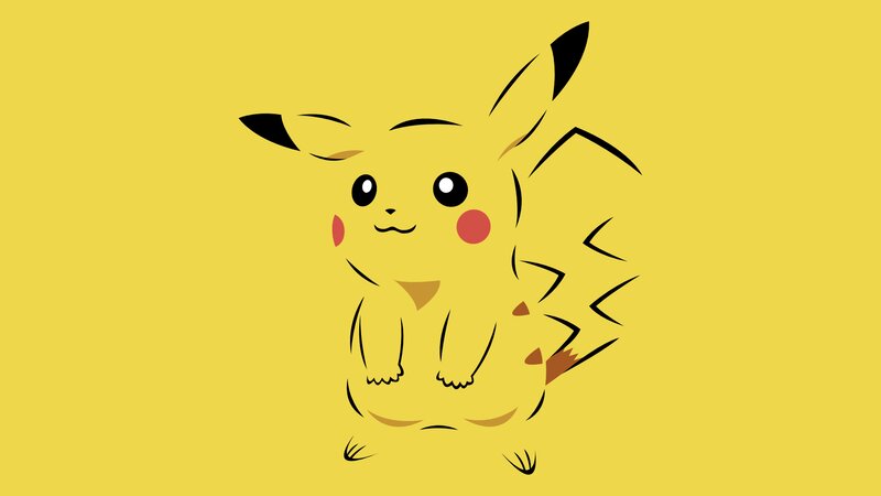 Pikachu Character — Yellow, Playful, Digital Art, Cheeks