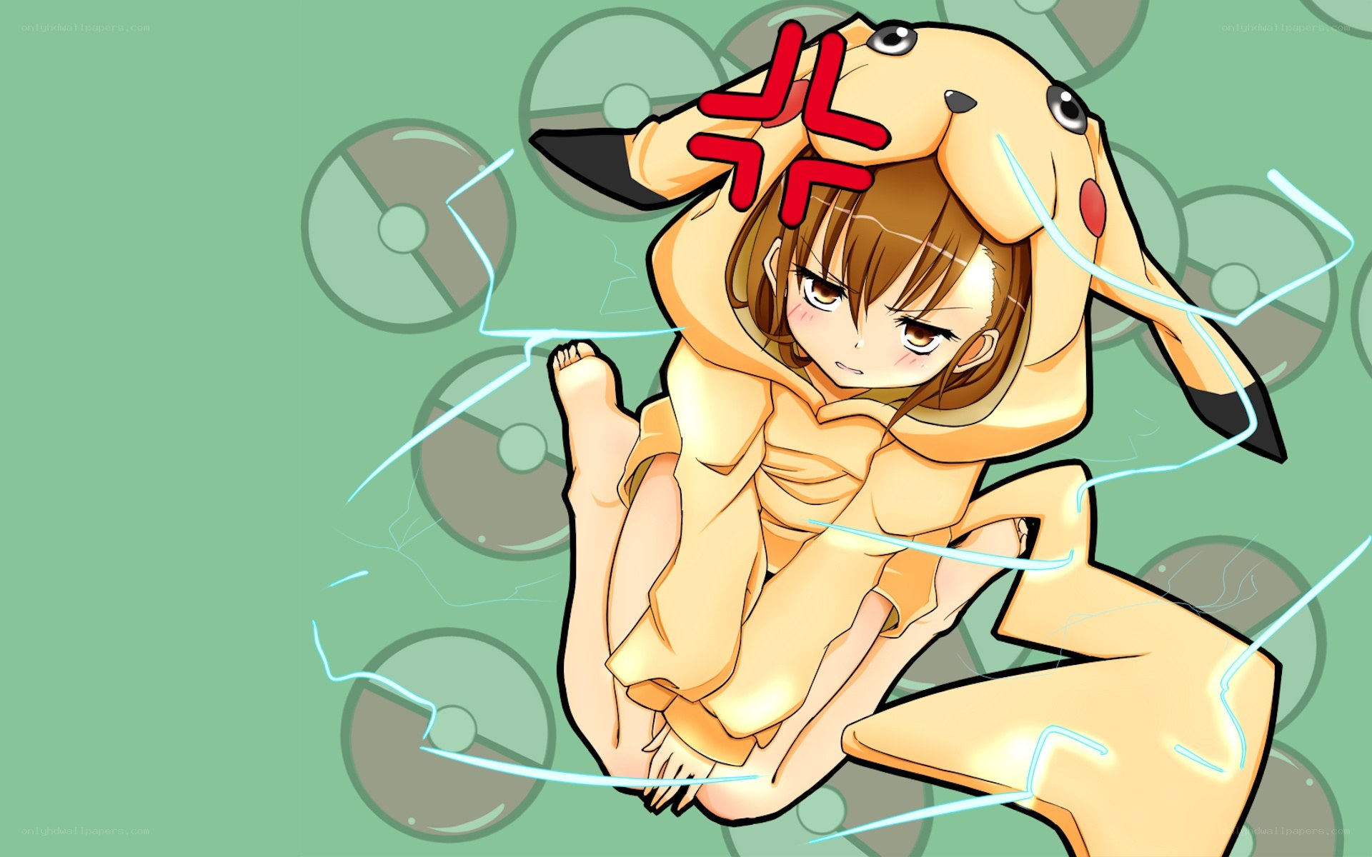 Pikachu costume girl