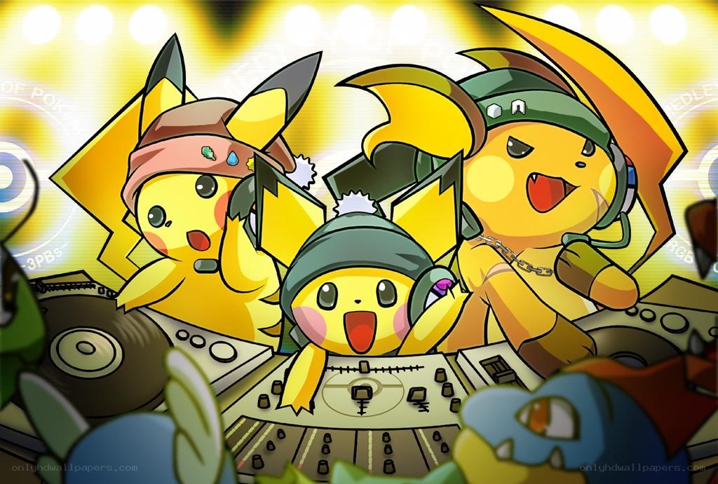 Pikachu DJs at a concert