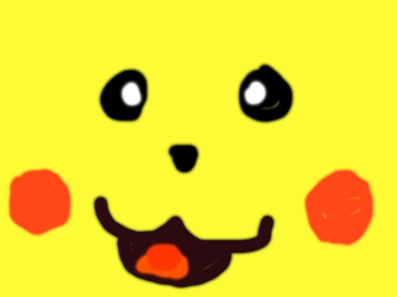 Pikachu face drawing