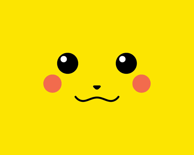 Pikachu face illustration