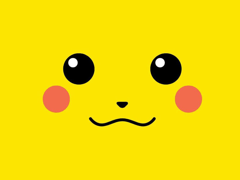 Pikachu face illustration