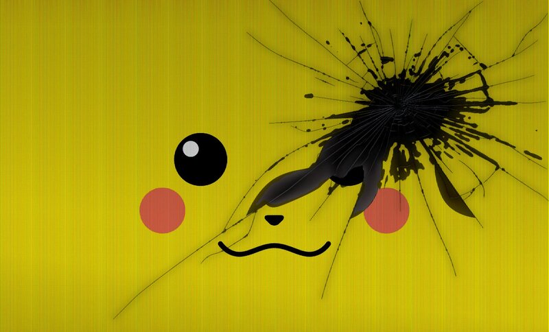 Pikachu Face on Screen