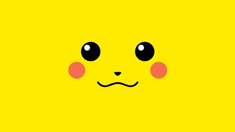 Pikachu face on yellow