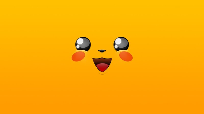 Pikachu face on yellow