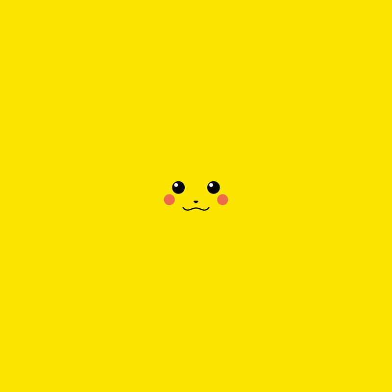 Pikachu face on yellow