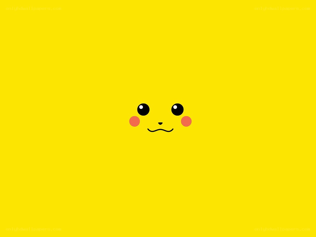 Pikachu face on yellow