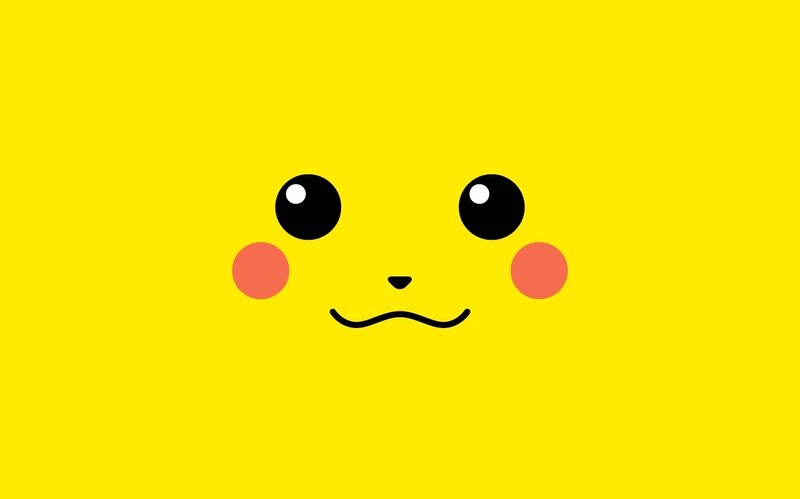 Pikachu face on yellow