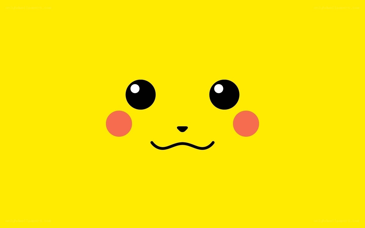 Pikachu face on yellow