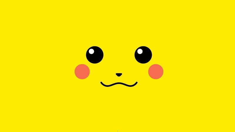 Pikachu face on yellow
