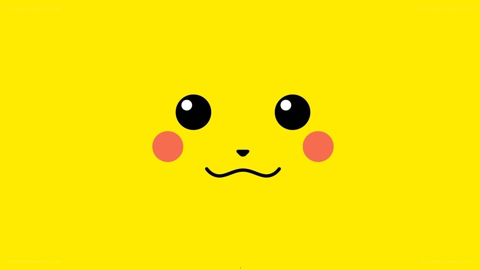 Pikachu face on yellow