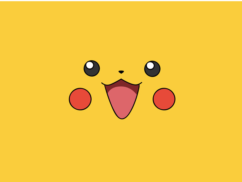Pikachu face on yellow