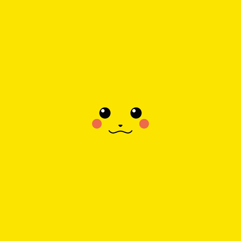 Pikachu face on yellow