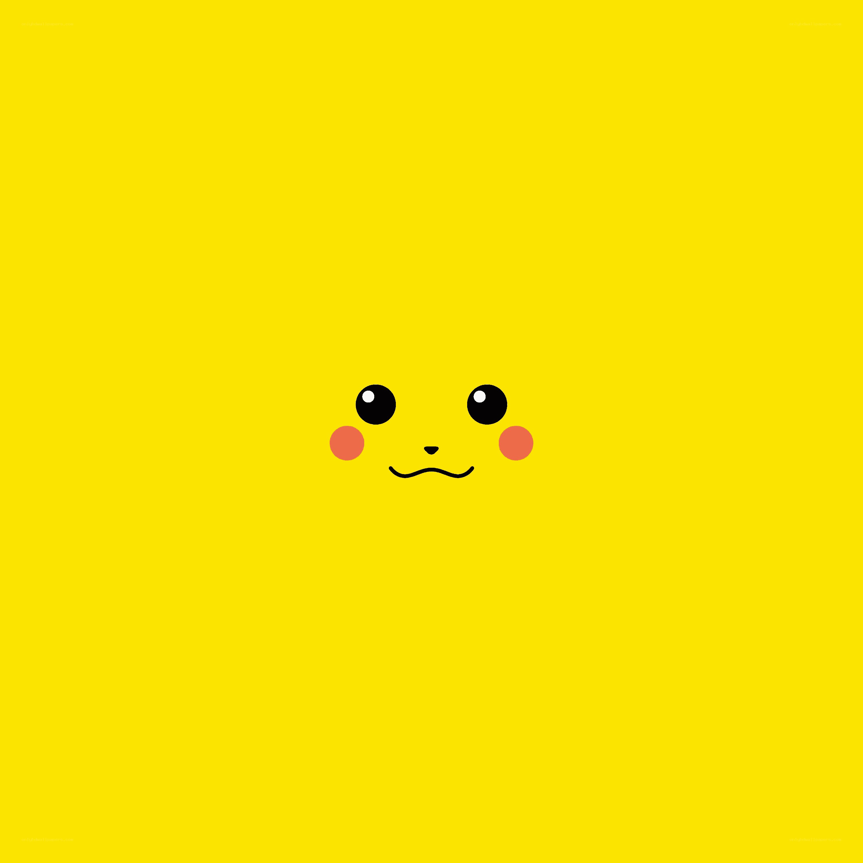 Pikachu face on yellow