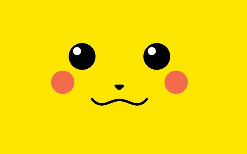 Pikachu Face — Yellow, Happy, Vector Art, Eyes, Cheeks