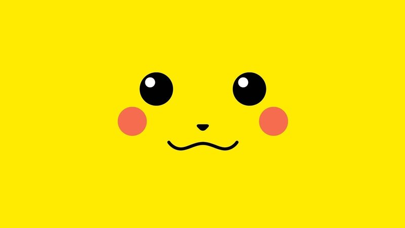Pikachu Face — Yellow, Playful, Vector Art, Eyes, Cheeks, Smile, Black